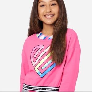 Justice sport crop top Girls S 7-8